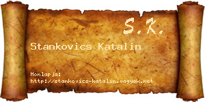 Stankovics Katalin névjegykártya