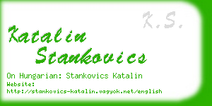 katalin stankovics business card